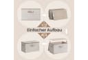 SONGMICS Aufbewahrungsbox 3er Set Beige Vliesstoff mit Deckel Bild 5