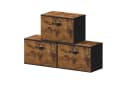 SONGMICS Aufbewahrungsbox 3er Set mit Griffen Braun Vliesstoff Bild 2