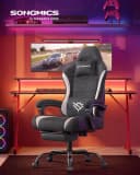 SONGMICS Gaming Stuhl Cathy mit Fußstütze und Lendenkissen Bild 1