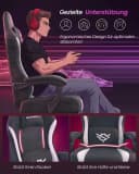 SONGMICS Gaming Stuhl Cathy mit Fußstütze und Lendenkissen Bild 5