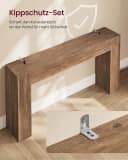 VASAGLE Konsolentisch Warmbraun U-Form Spanplatte Bild 3