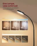 VASAGLE Stehlampe Mattschwarz LED mit 3 Farben und 10 Helligkeiten Bild 5