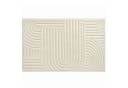 SONGMICS Teppich 3D Hoch-Tief-Flor Geometrisches Muster Cremeweiß Bild 2