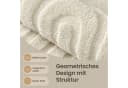 SONGMICS Teppich 3D Hoch-Tief-Flor Geometrisches Muster Cremeweiß Bild 4