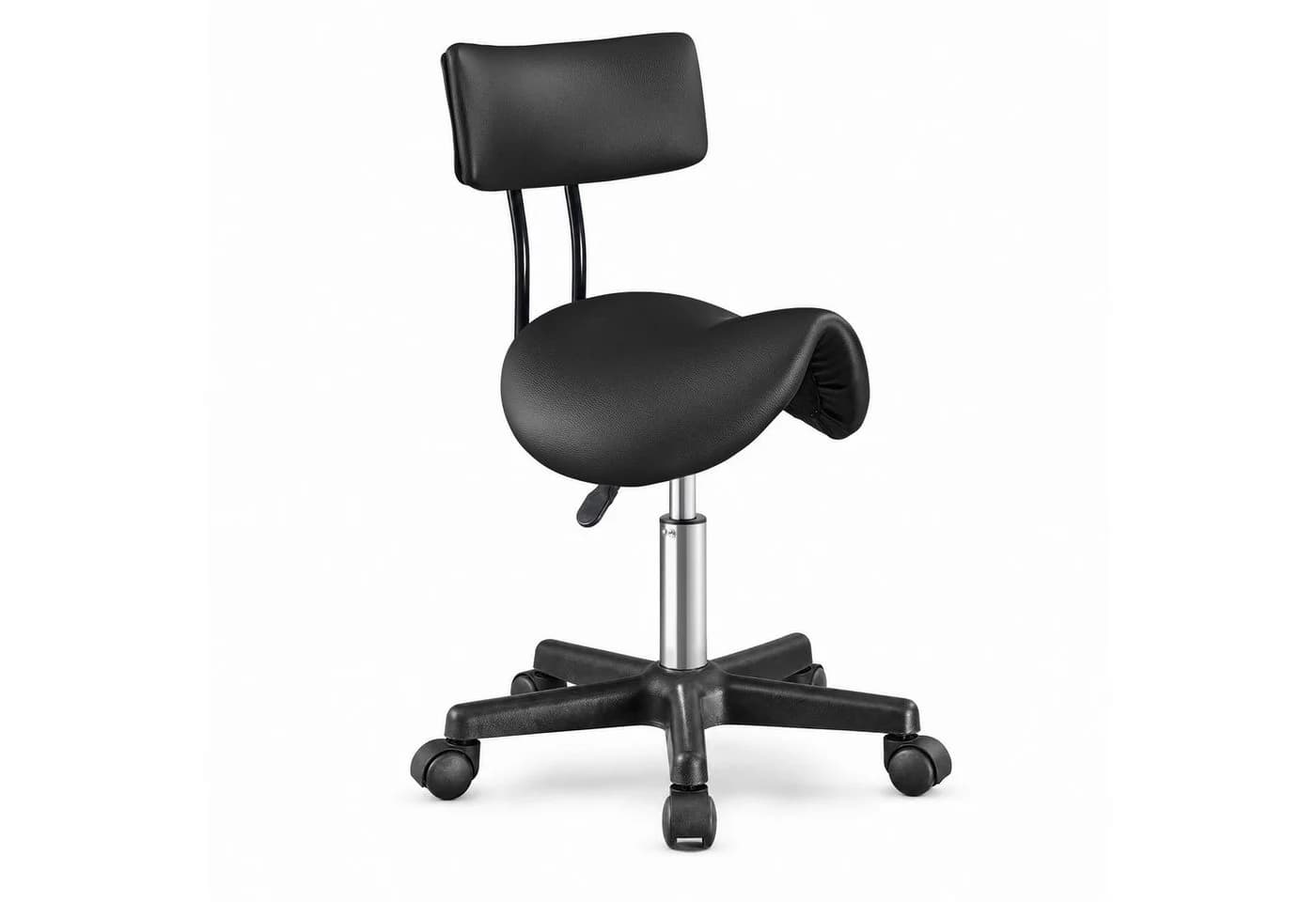 SONGMICS Sattelhocker Arbeitshocker Schwarz Höhenverstellbar - Bild 2