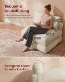 VASAGLE Schlafsessel Cord grau mit Kissen Bild 5