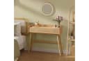 SONGMICS HOME Schminktisch mit Spiegel, Beleuchtung, 3 Schubladen, Eichenbeige Bild 2
