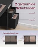 VASAGLE Schreibtisch Computertisch mit Monitorständer 2 USB Steckdosen Bild 4
