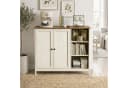 VASAGLE Badschrank Weiß/Braun mit 2 Türen und offenen Fächern Bild 1