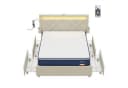 VASAGLE Polsterbett Federkernmatratze LED-Ladestation Cappuccinobeige Bild 2