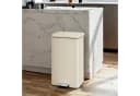 SONGMICS Tretmülleimer Küche 40L Stahl Softclose Beige Bild 1
