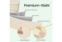 SONGMICS Tretmülleimer Küche 40L Stahl Softclose Beige Bild 4
