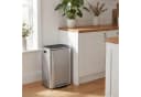 SONGMICS Mülleimer 50 L mit Pedal, Edelstahl Silbern Bild 3