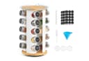 SONGMICS Gewürzregal drehbar mit 20 Gläsern Weiß-Natur Bild 2