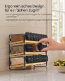 SONGMICS Gewürzregal mit 24 Gläsern Schwarz-Natur Bild 5
