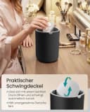 SONGMICS Kosmetikeimer mit Deckel Schwarz 1,5L Bild 5