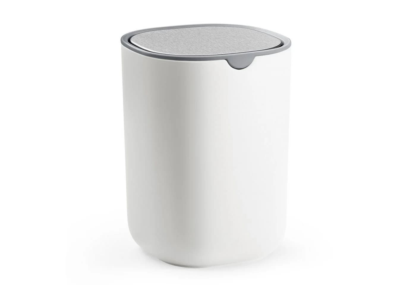 SONGMICS Kosmetikeimer mit Deckel 1,5L Weiß Schwingdeckel Edelstahl - Bild 2