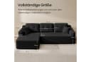 VASAGLE Ecksofa mit Chaiselongue, Cord, Vakuumverpackt Bild 4