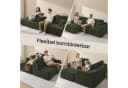 VASAGLE Ecksofa mit Chaiselongue, Cord, vakuumverpackt, Schlafsofa Bild 1