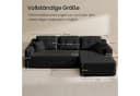 VASAGLE Ecksofa modulares Sofa 244 cm breit mit Chaiselongue Bild 5