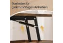 VASAGLE Höhenverstellbarer Couchtisch Rund Braun Schwarz Bild 4