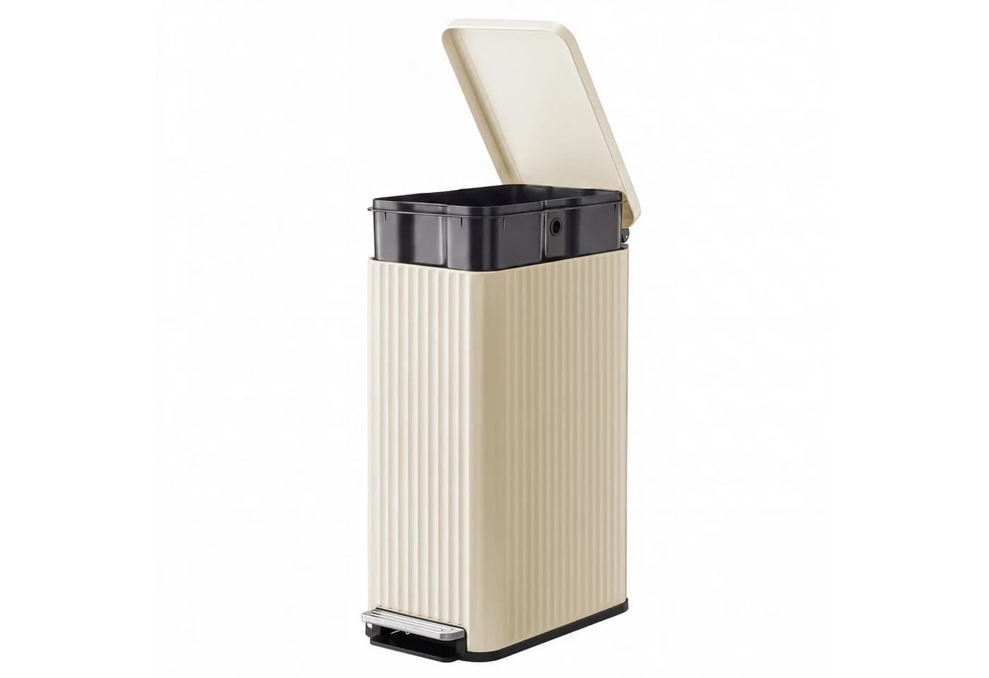 SONGMICS Mülleimer Küche 50L mit Pedal Softclose Creme - Bild 2