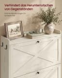 VASAGLE Schuhschrank Schuhkipper schmal weiß Landhausstil Bild 1
