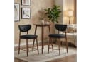 VASAGLE Barhocker 2er Set Schwarz Massivholz Mid-Century Bild 3
