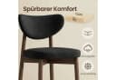 VASAGLE Barhocker 2er Set Schwarz Massivholz Mid-Century Bild 4
