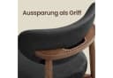 VASAGLE Barhocker 2er Set Schwarz Massivholz Mid-Century Bild 5