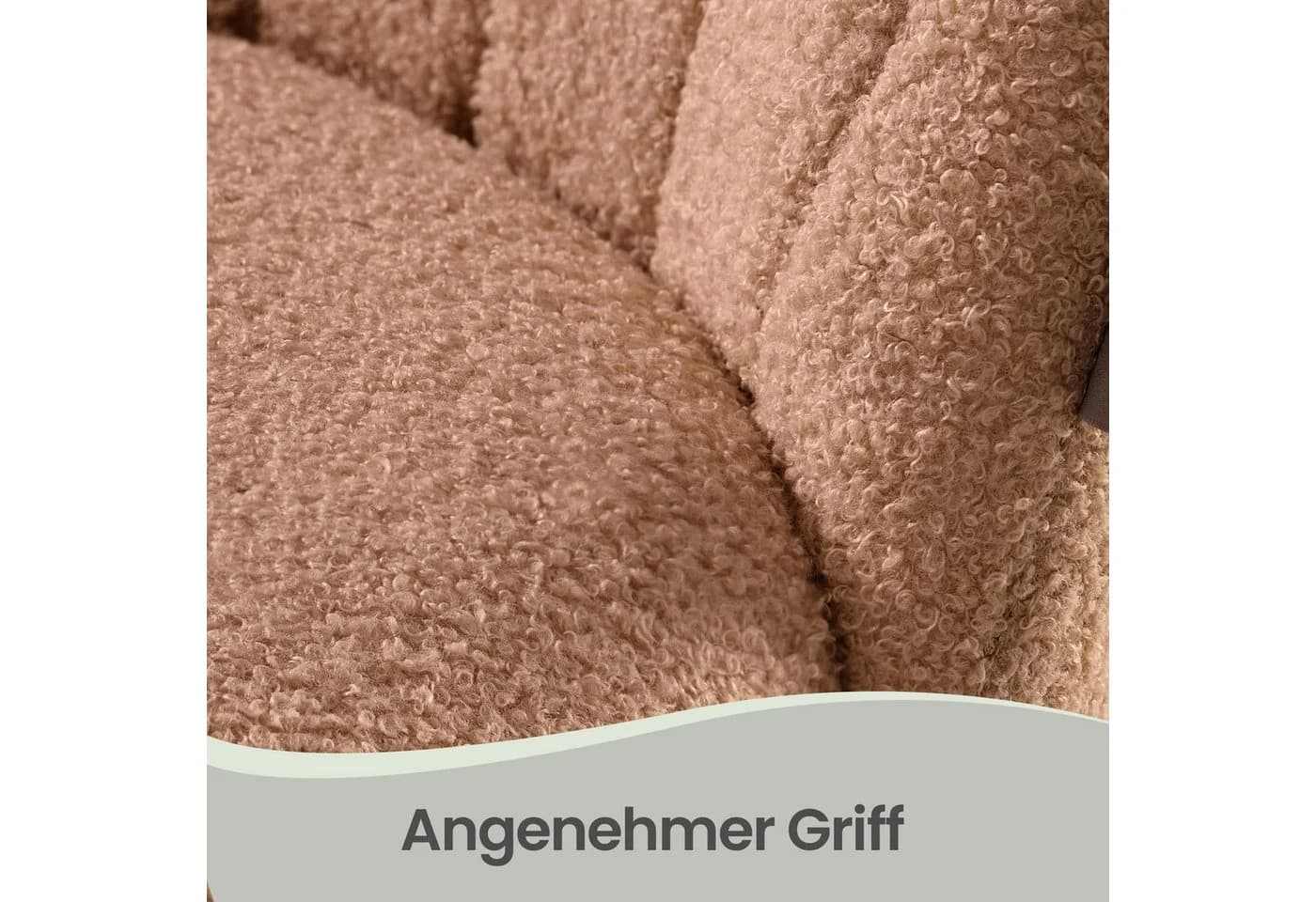 SONGMICS Bürostuhl Schminkstuhl höhenverstellbar Karamellbraun - Bild 4