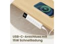 VASAGLE Höhenverstellbarer Schreibtisch Eichefarben mit USB-C Bild 5