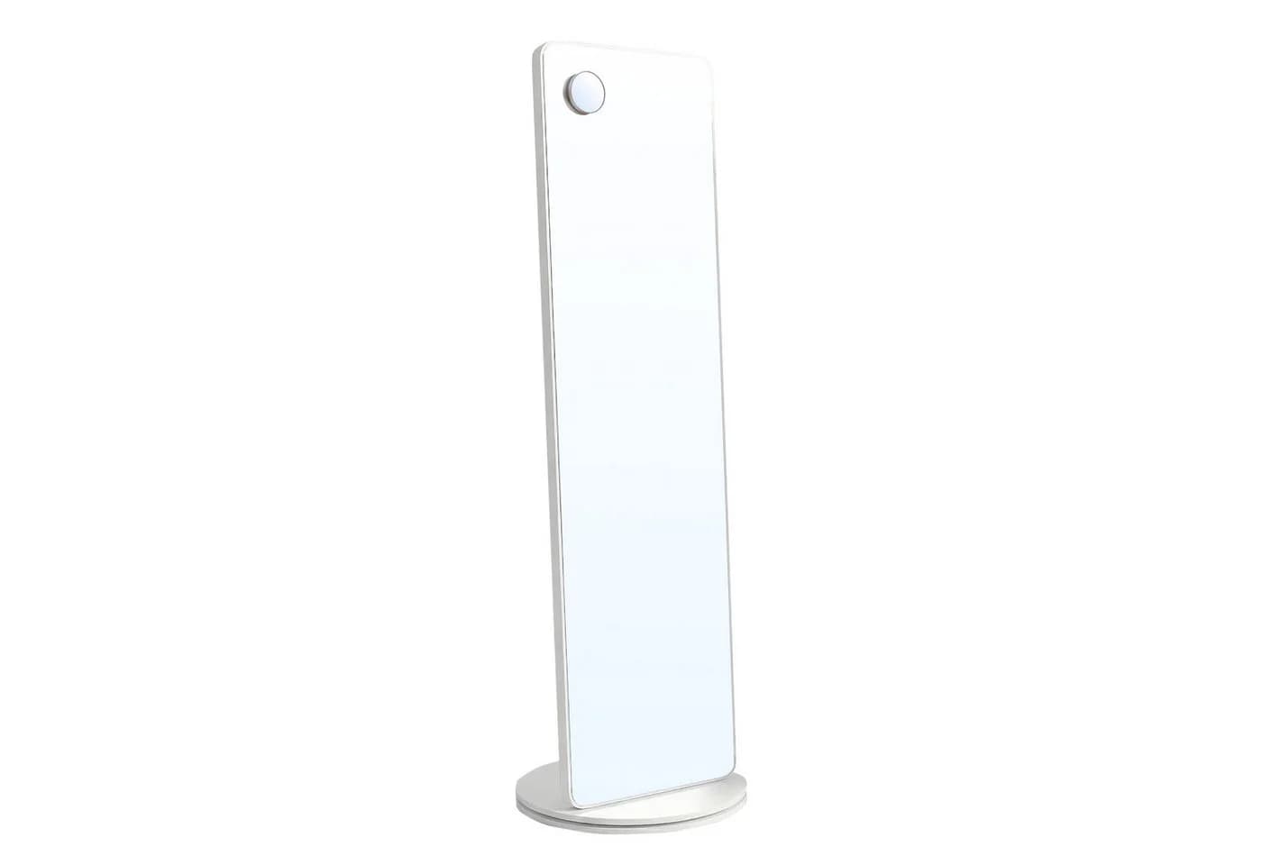SONGMICS Standspiegel 360° drehbar mit Ablagen und Haken weiß - Bild 3