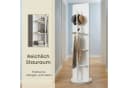 SONGMICS Standspiegel 360° drehbar mit Ablagen und Haken weiß Bild 5
