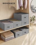 SONGMICS Aufbewahrungsbox Kleiderschrank-Organizer 6er Set Taubengrau Bild 1