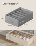 SONGMICS Aufbewahrungsbox Kleiderschrank-Organizer 6er Set Taubengrau Bild 3
