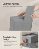 SONGMICS Aufbewahrungsbox Kleiderschrank-Organizer 6er Set Taubengrau Bild 5