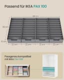 SONGMICS Aufbewahrungsbox Schubladen-Organizer Grau 4er Set Bild 3