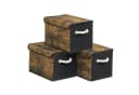 SONGMICS Aufbewahrungsbox 3er Set Stoffboxen klappbar Schwarz Bild 2