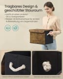 SONGMICS Aufbewahrungsbox 3er Set Stoffboxen klappbar Schwarz Bild 4