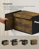 SONGMICS Aufbewahrungsbox 3er Set Stoffboxen klappbar Schwarz Bild 5