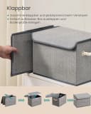 SONGMICS Aufbewahrungsbox mit Deckel 3er Set Grau Bild 4