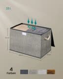 SONGMICS Aufbewahrungsbox mit Deckel 3er Set Grau Bild 5