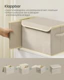 SONGMICS Aufbewahrungsbox mit Deckel 3er Set Beige Vlies Bild 5