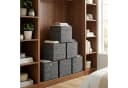 SONGMICS Aufbewahrungsboxen 6er Set Schwarz Vliesstoff mit Griff Bild 3