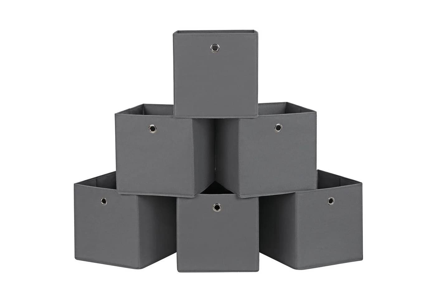 SONGMICS Aufbewahrungsbox 6er Set Grau Faltbar - Bild 2