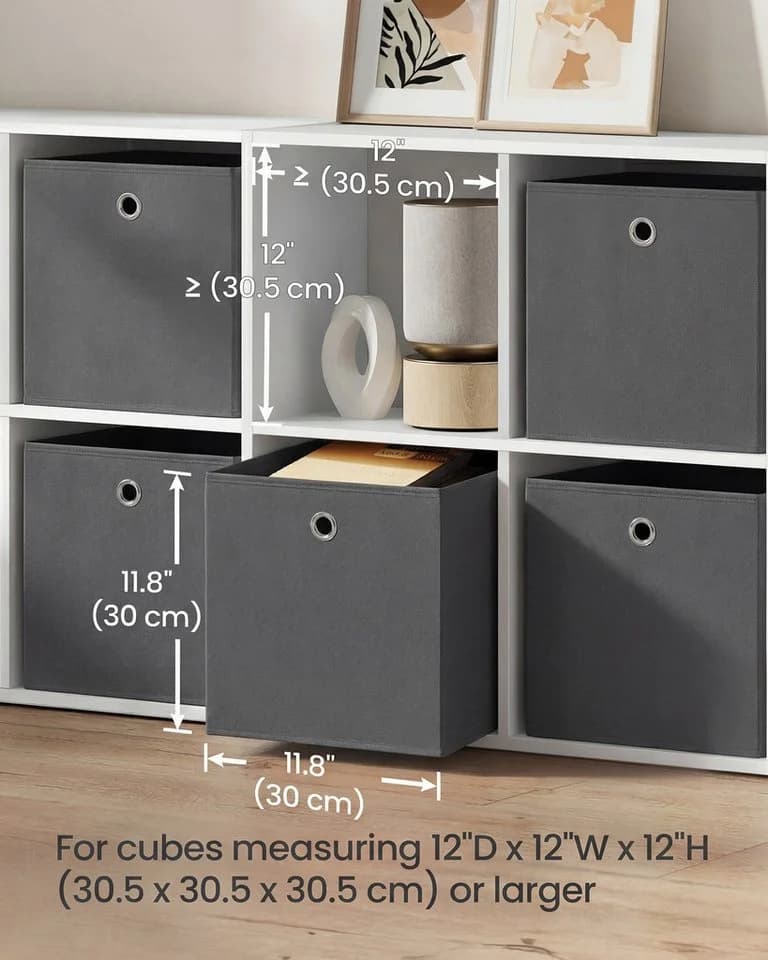 SONGMICS Aufbewahrungsbox 6er Set Grau Faltbar - Bild 5