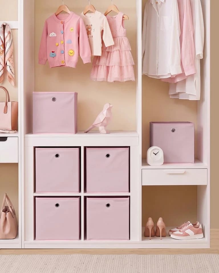 SONGMICS Aufbewahrungsbox 6er Set Rosa Faltbar - Bild 3
