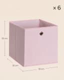SONGMICS Aufbewahrungsbox 6er Set Rosa Faltbar Bild 5