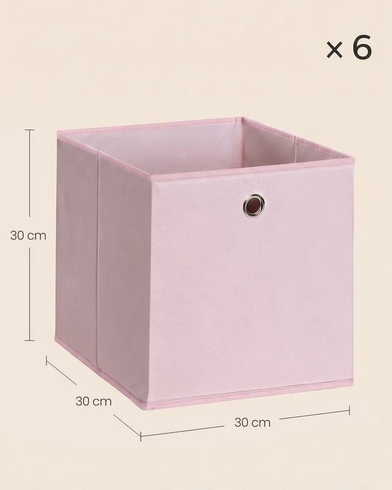 SONGMICS Aufbewahrungsbox 6er Set Rosa Faltbar - Bild 5
